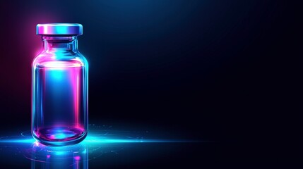 Glowing Glass Vial: A Captivating Science and Technology Masterpiece