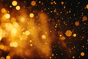 Golden Bokeh Background with Soft Light Effects