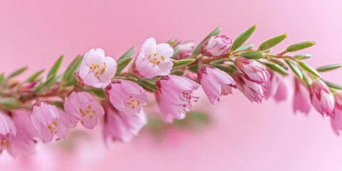 Close up view of a heather flower showcasing the delicate beauty of heather flowers, perfect for highlighting the charm of heather flowers in any botanical collection.
