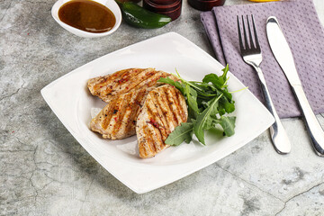 Grilled turkey breast fillet steak