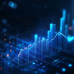 Dynamic stock graph highlighting finance market trend analysis image