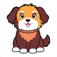 Cute Cartoon Puppy Illustration - Adorable Dog Character