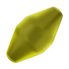 3d glass geometric abstract yellow color