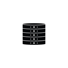 A clean vector storage icon, suitable for data management, cloud storage, technology apps, and digital organization projects