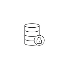 A clean vector storage icon, suitable for data management, cloud storage, technology apps, and digital organization projects