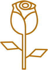 Rose Line Icon