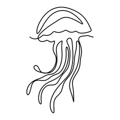 Sea Animal Line Art Vector Graphic Design Decorative Decoration