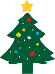 Christmas Tree and Glowing Star
