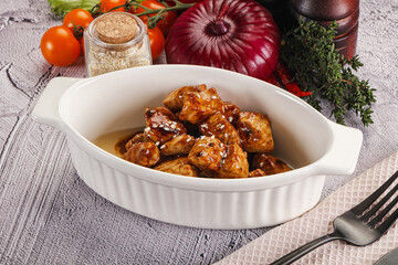 Chicken fillet with soya teriyaki sauce