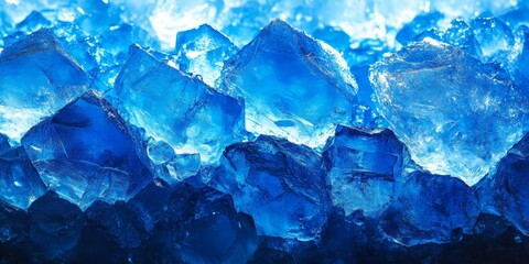Bright light illuminates stunning blue ice formations, creating a captivating contrast that showcases the beauty of blue ice in nature s artwork. Experience the magic of blue ice through light.
