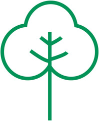 Simple Tree Line Icon