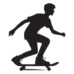 Skateboarder Silhouette vector design. Skaters silhouette vector design. 