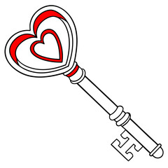 illustration of a heart on a stick