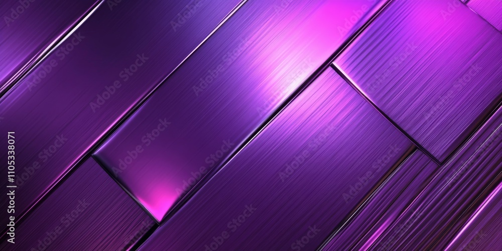 Poster abstract lilac background featuring a textured metal sheet. the design showcases a rectangular neon 