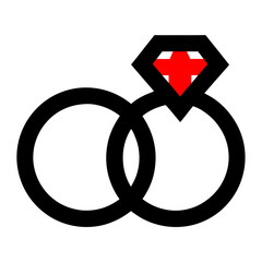 diamond ring icon vector illustration f