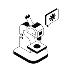 Microscope icon representing scientific and medical research