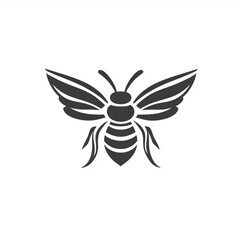 Minimalistic Bee Logo in Vector Style