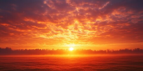 Fototapeta premium Bask in the beauty of a perfect morning sunrise, setting the tone for a good day ahead. Embrace the inspiration that a perfect morning sunrise brings to your daily routine.
