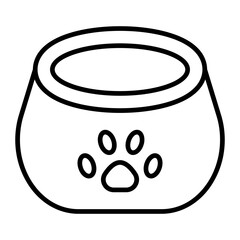 Cat Food Bowl line icon