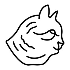 Tabby Cat line icon