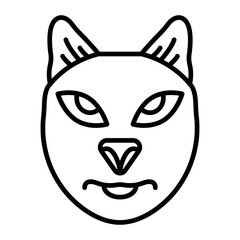 Grumpy Cat line icon