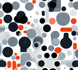 Fototapeta premium Geometric abstract background for poster, book cover, brochure, flyer or magazine cover. geometrical background with overlapping shapes in various colors.generative ai