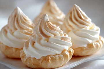 Cream Horns: Tempting Vanilla Filling in Puff Pastry Dessert