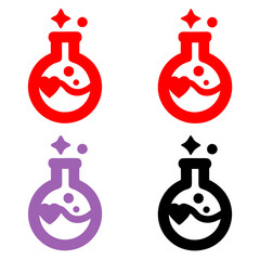 set of love potion vector design in modern and trendy 