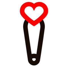 love pin vector icon vector illustration