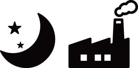 工場　夜　アイコン