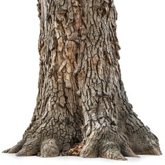 Fototapeta premium Big tree trunk white background
