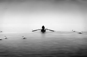 canoe on the river