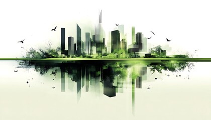 Fototapeta premium Creating smart, eco-friendly cities with sustainable solutions.