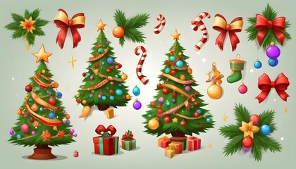 christmas tree and decorations