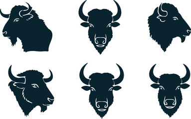 Buffalo Head Logo Vector Art