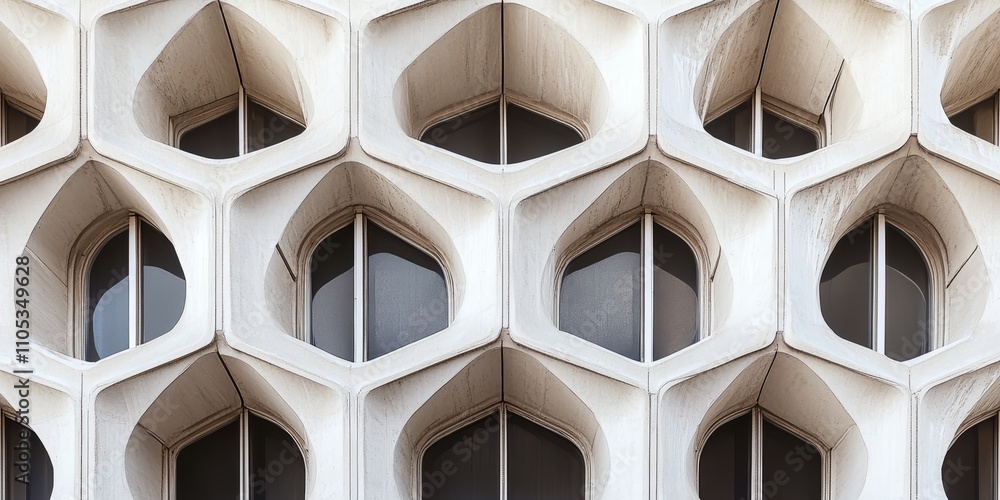 Poster abstract architecture pattern featuring intricate macro details, showcasing a unique and captivating