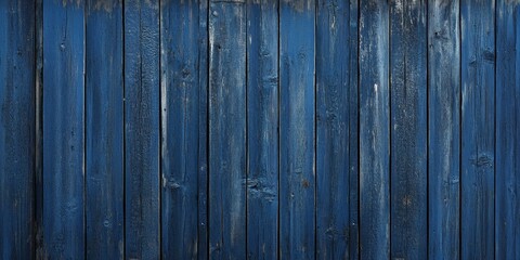 Naklejka premium Dark blue painted boards create a unique texture and background for an old house, highlighting the rustic charm and character of the weathered wooden surface. Perfect for texture and background needs.