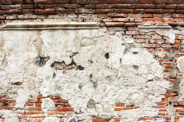 Ancient Wall Red Brick Texture or Background