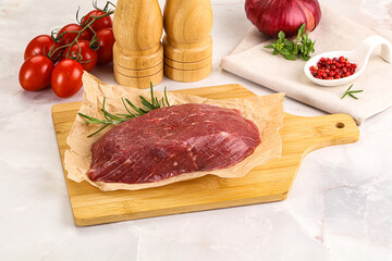 Raw beef meat uncocked steak