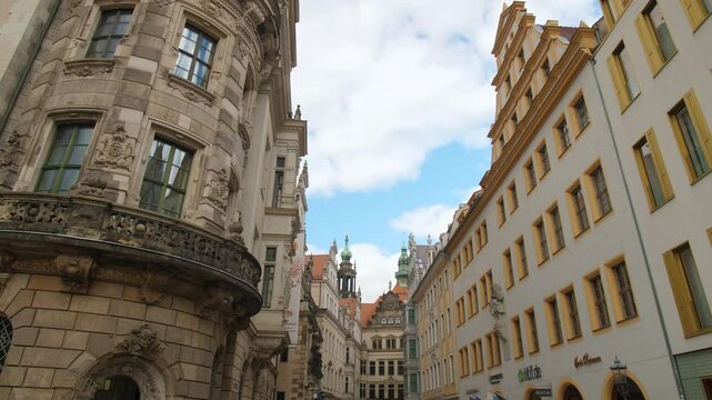 Historical buildings in dresden gr&uuml;nes Gew&ouml;lbe Sachsen germany saxony