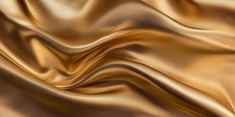 Luxurious gold fabric showcases a stunning silk texture, creating an elegant golden abstract background that enhances the appeal of any design project featuring gold fabric.