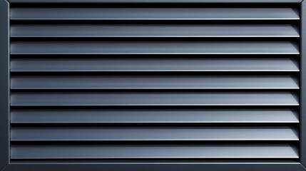 Dark metal vent with horizontal slats in a modern setting