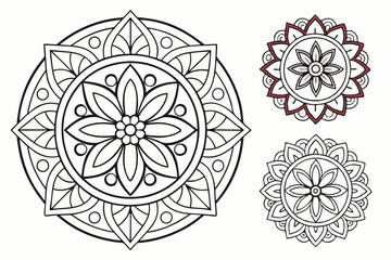 Detailed Mandala Coloring Pages for Relaxation and Creativity