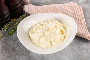 Italian soft young cheese stracciatella