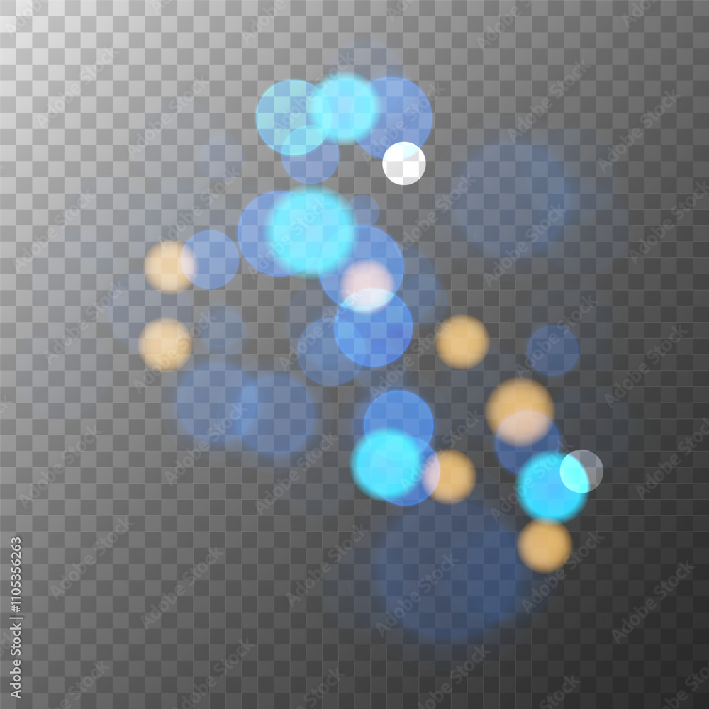 Leinwandbilder bokeh lights. abstract blur light effect. blurred overlay template. transparent background. vector i
