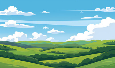 landscape with mountains