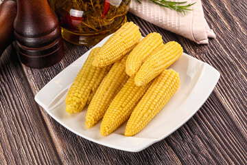 Canned baby mini corn cob