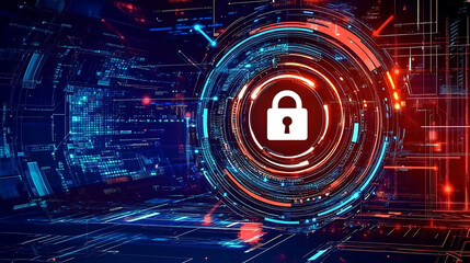 The padlock symbol as a powerful representation of network security in EDR.