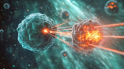 The role of laser beams in accurately treating cancer through photodynamic methods.