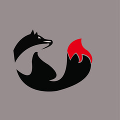 fox logo, fox face, fox shape, fox vector